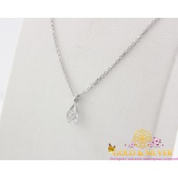 Жіноче срібне кольє "Краплина" 6436